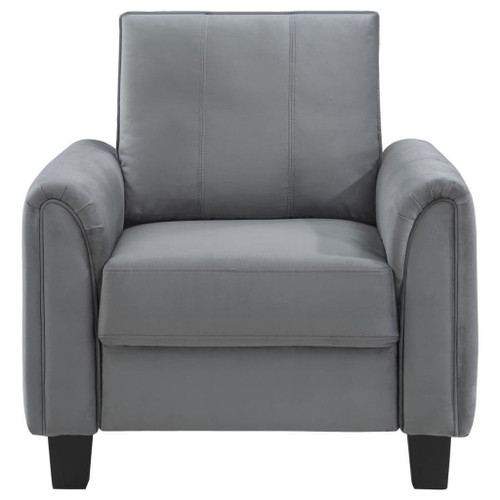 Davis - Upholstered Rolled Arm Accent Chair - Grey