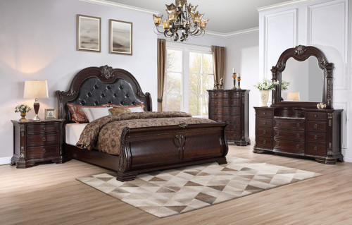 Ana Bedroom Set in Brown by Happy Homes