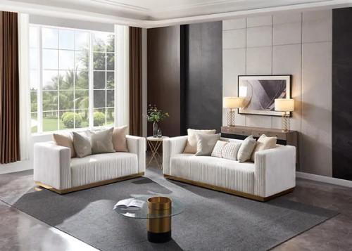 Alisha Living Room Set in Fabric