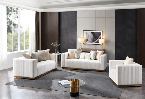 Alisha Living Room Set in Fabric