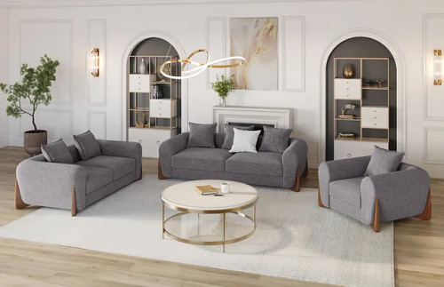 Stylus Living Room Set in Fabric