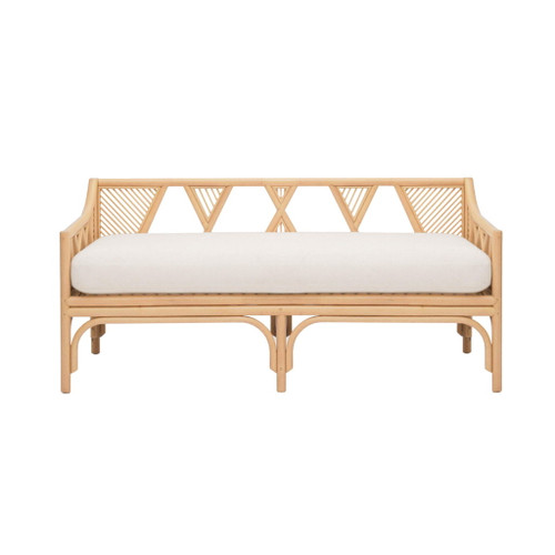 Jayla - Rattan Bench - Natural / White