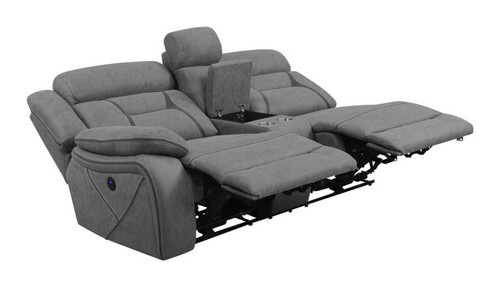 Higgins - LAF Power Loveseat - Gray