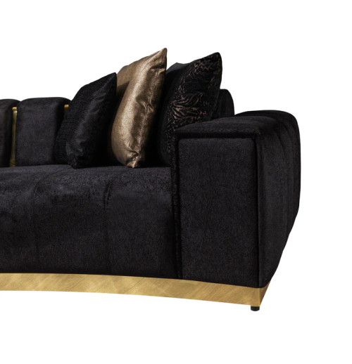 Michelle Curved Sectional in Velvet