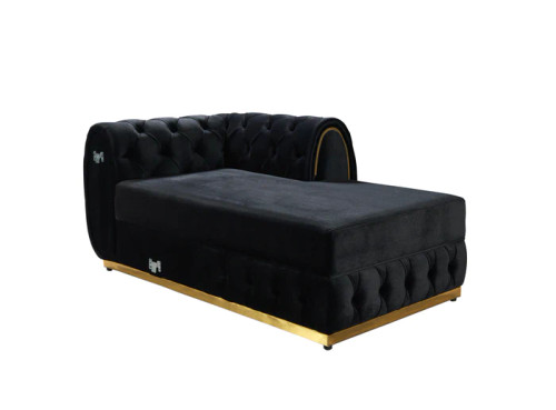 Jessie Double Chaise Sectional in Velvet