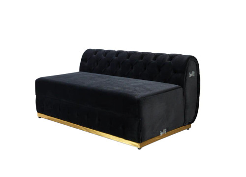 Jessie Double Chaise Sectional in Velvet