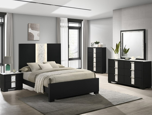 Rangley Bedroom Set in Black B6835 by Crown Mark