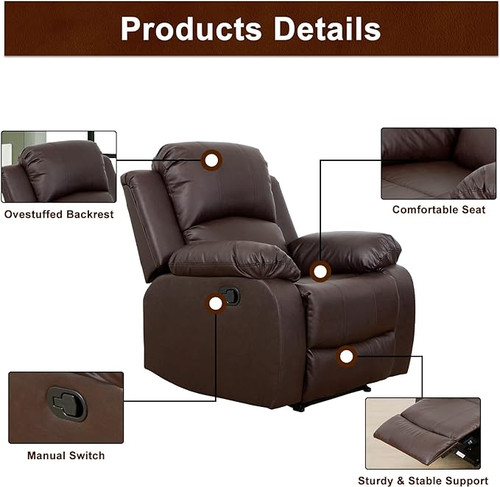 3 Piece Luxury Recliner Sofa Living Room Set