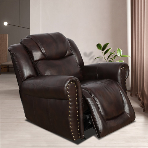 3 Piece Manual Leather Recliner Sofa Set