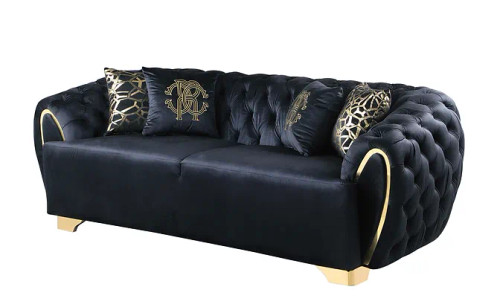 Mila Living Room Set in Velvet