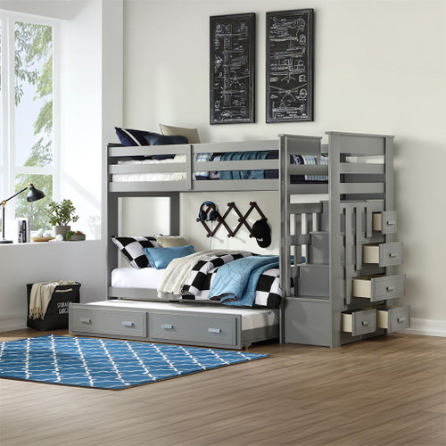 Allentown - Bunk Bed w/Storage Ladder & Trundle