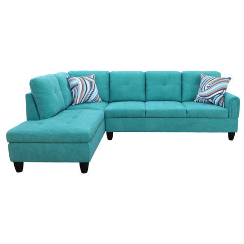 L Shape Couch with Soft Seat in Green