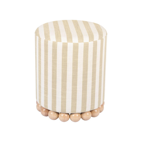 Dex - Striped Linen Ottoman