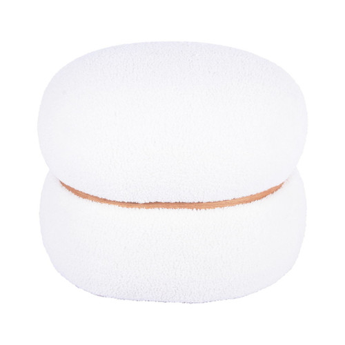 Helga - Vegan Shearling Oval Ottoman