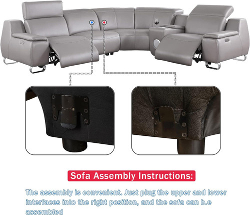 Multifunction Recliner Seating Modular Sectional