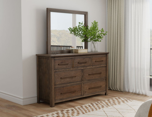 Novus Lodge - Mirror - Walnut Brown