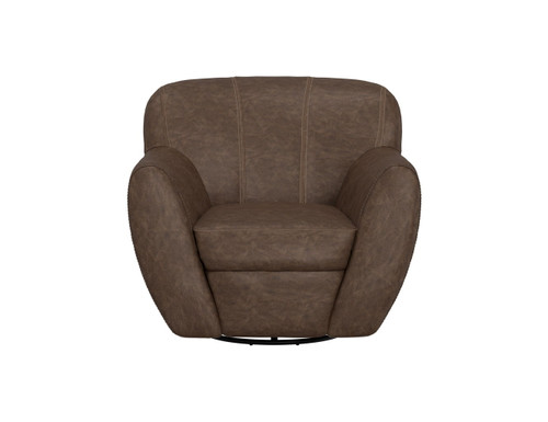 Tamesis - Swivel Accent Chair Armchair - Chocolate Brown