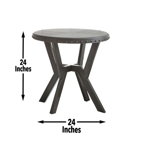 Alamo - Round End Table - Gray