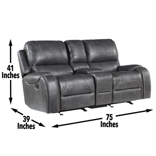 Keily - Manual Motion Glider Loveseat