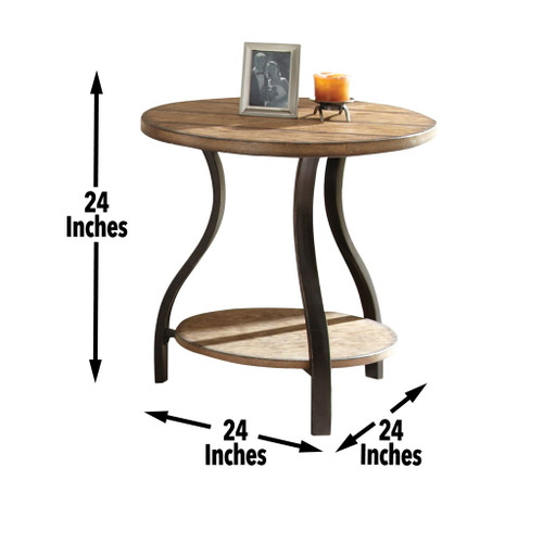 Denise - End Table Round - Brown