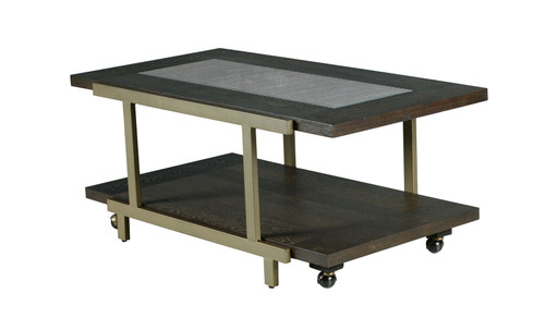 Terrell - Cocktail Table With Caster - Brown