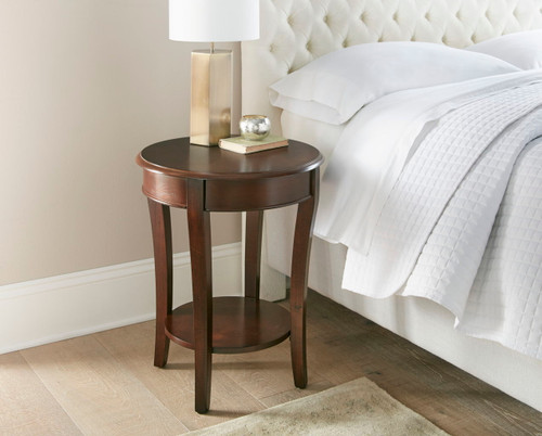 Troy - End Table 20" Round - Brown