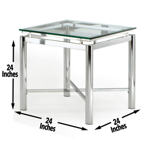 Nora - End Table - Silver