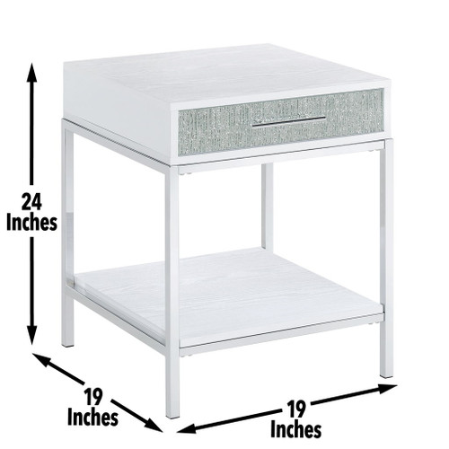 Mirage - Side Table - White