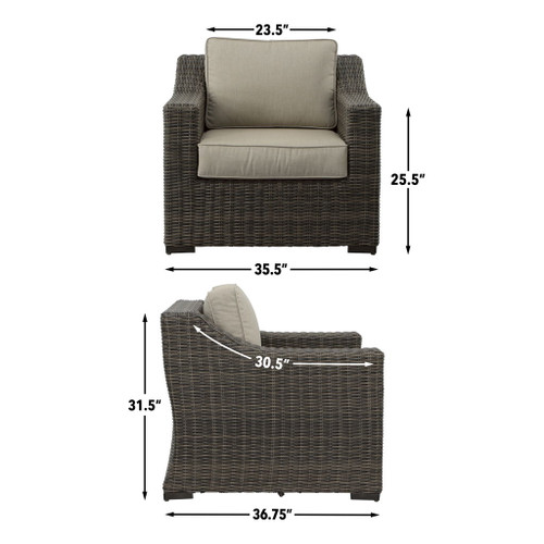 Jones - Outdoor Lounge Chair (Set of 2) - Brown