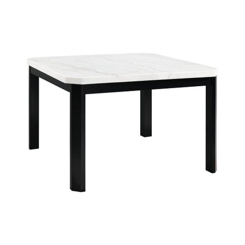 Francesca - 5 Piece Square Counter Dining Set (Table & Four Chairs) - White Marble