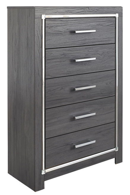 Lodanna - Five Drawer Chest - Gray