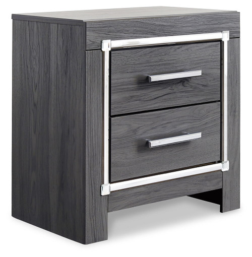 Lodanna - Two Drawer Night Stand - Gray