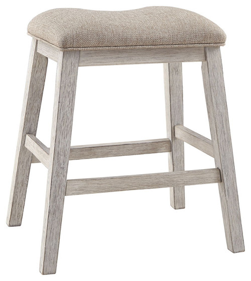 Skempton - Upholstered Stool (Set of 2) - White