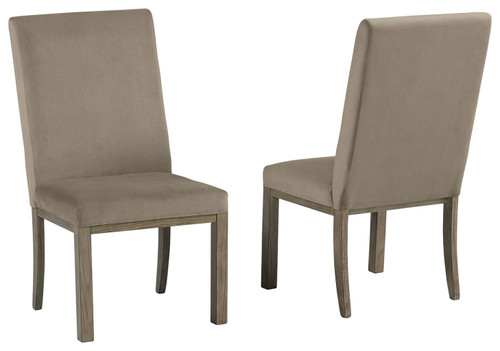 Chrestner - Dining UPH Side Chair (Set of 2) - Gray / Brown