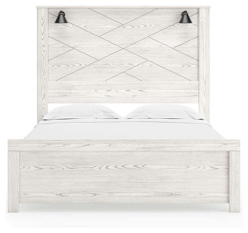 Gerridan - Panel Bed With Sconces