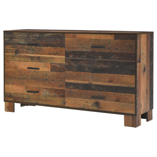 Sidney - 6-Drawer Dresser - Rustic Pine