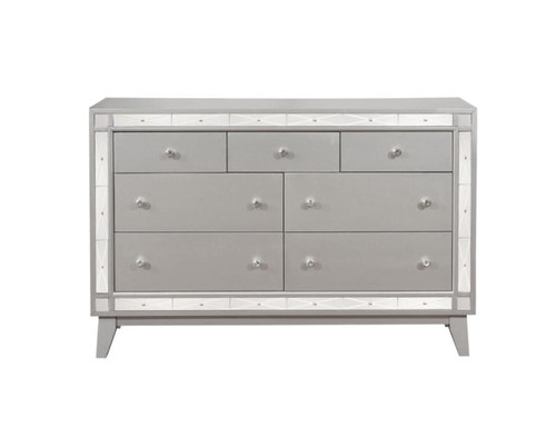 Leighton - 7-Drawer Dresser - Metallic Mercury