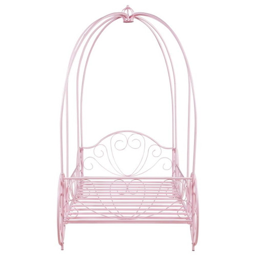 Massi - Twin Canopy Bed - Powder Pink