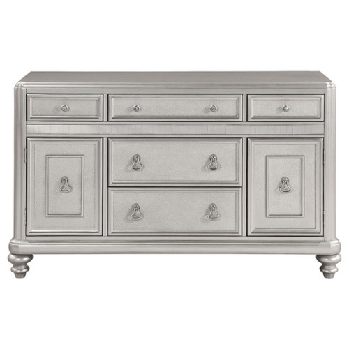 Bling Game - 5-Drawer Dining Server - Metallic Platinum