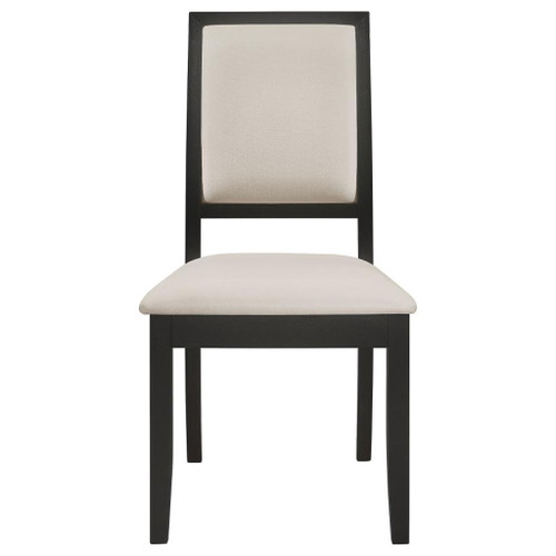 Louise - Upholstered Dining Side Chairs (Set of 2) - Black And Cream