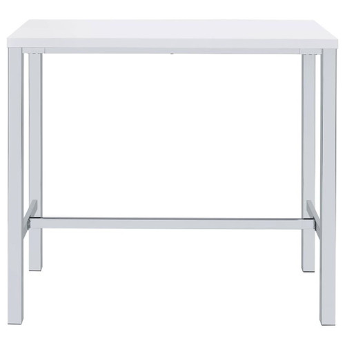 Natividad - 5 Piece Pub Height Bar Table Set - White High Gloss