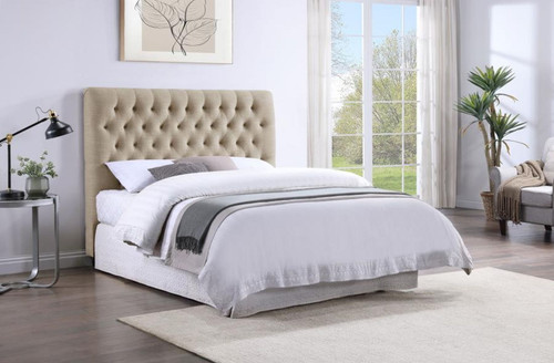 Chloe - Upholstered Full Panel Headboard - Oatmeal