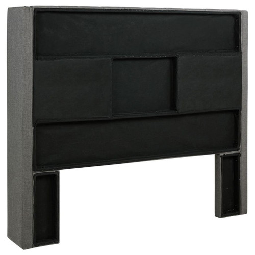 Bancroft - Upholstered Queen Wingback Headboard - Gray