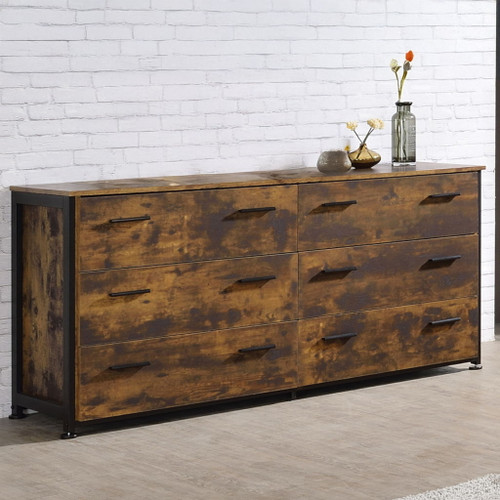 Juvanth - Dresser - Rustic Oak & Black Juvanth - Dresser - Rustic Oak & Black