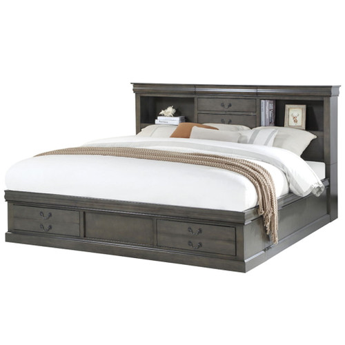 Louis Philippe III - Bed w/Storage