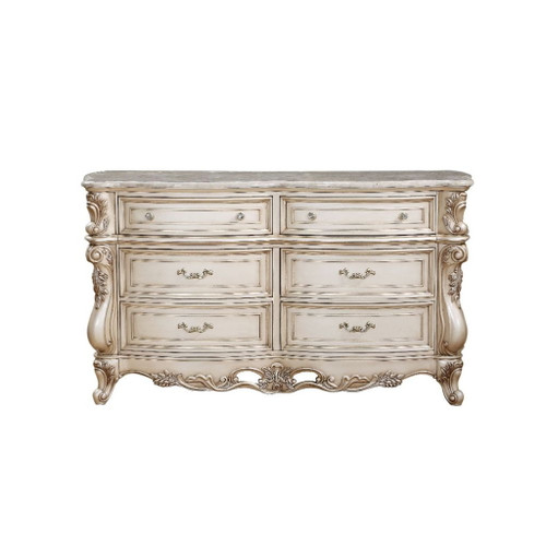 Gorsedd - Dresser With Marble Top - Marble Top & Golden Ivory