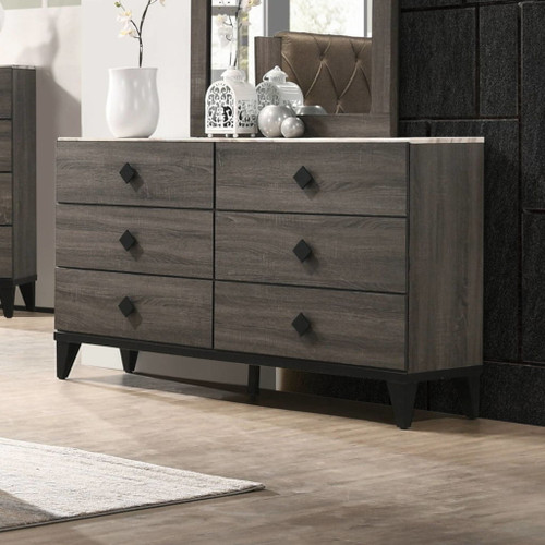 Avantika - Dresser - Faux Marble Top & Rustic Gray Oak Avantika - Dresser - Faux Marble Top & Rustic Gray Oak
