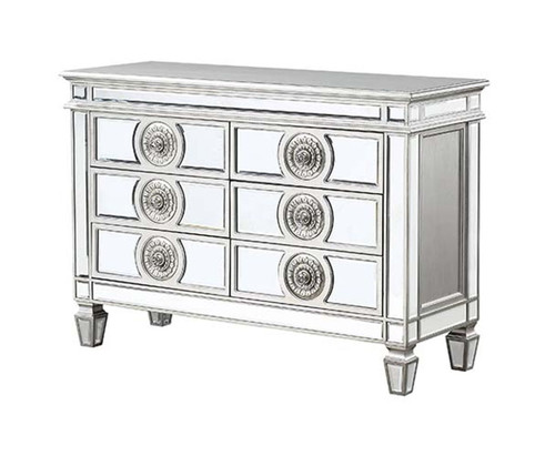 Varian - Server - Mirrored & Antique Platinum - 34"