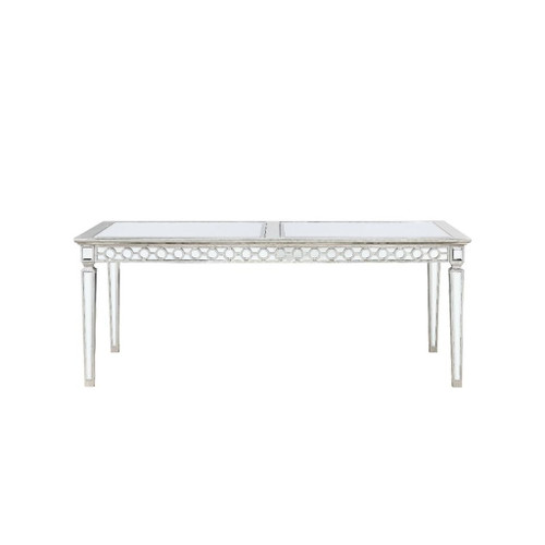 Varian - 78" Dining Table - Mirrored & Antique Platinum