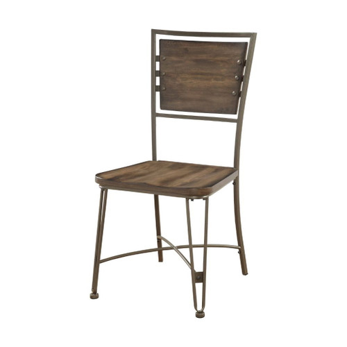 Jodoc - Side Chair Set of 2) - Walnut & Gunmetal